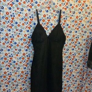 Black midi dress